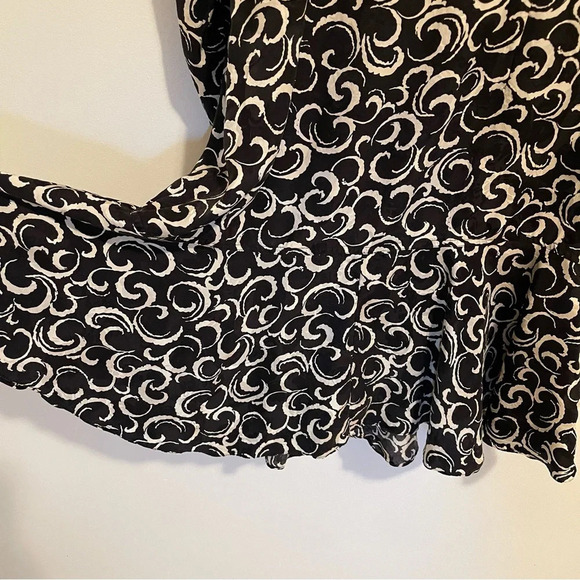 Vintage Maggie London Jeannene Booher Silk Dress Black Double Breast padded 12 - Picture 6 of 11